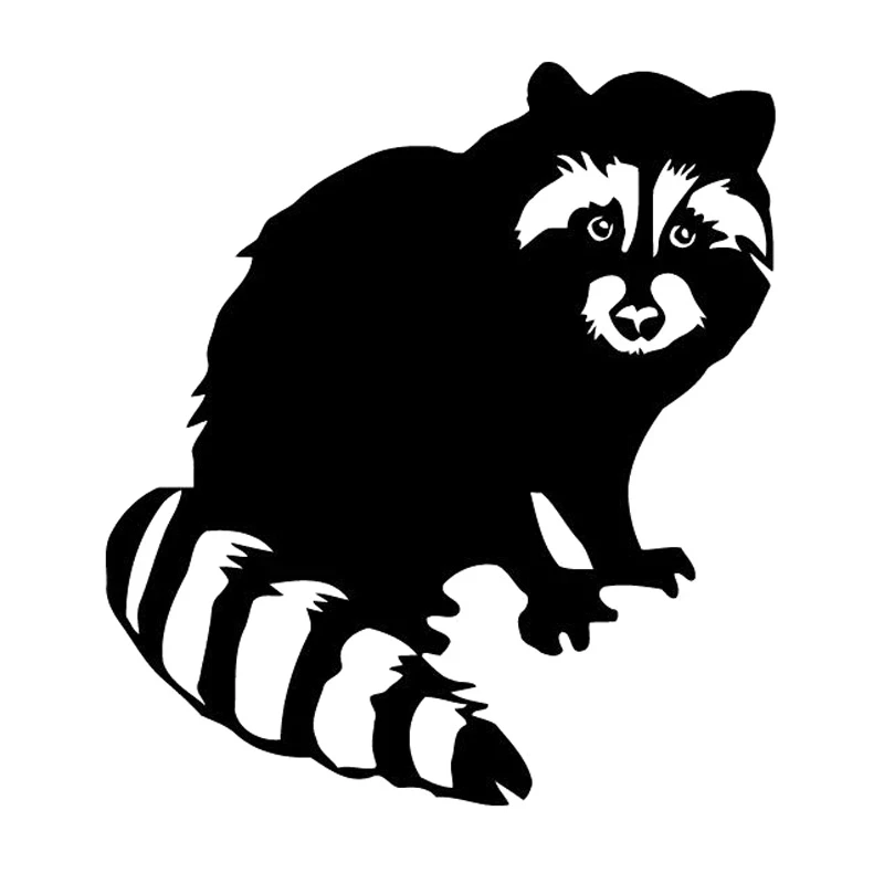 

Raccoon Animal Decorative PVC Car Sticker: Car Sticker 13.2cm * 14.6cm