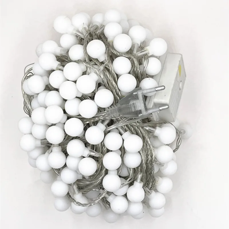 Imagem -06 - Luzes Led Ball String para Home Decor Lâmpada de Natal Guirlandas de Fadas ao ar Livre Férias Casamento Casa Ano Novo 10m 100led 220v 110v