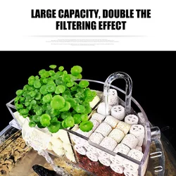 Aquarium External Filter Box Acrylic External Hanging Water Purifier for Round Fish Tank Accessories CLH@8