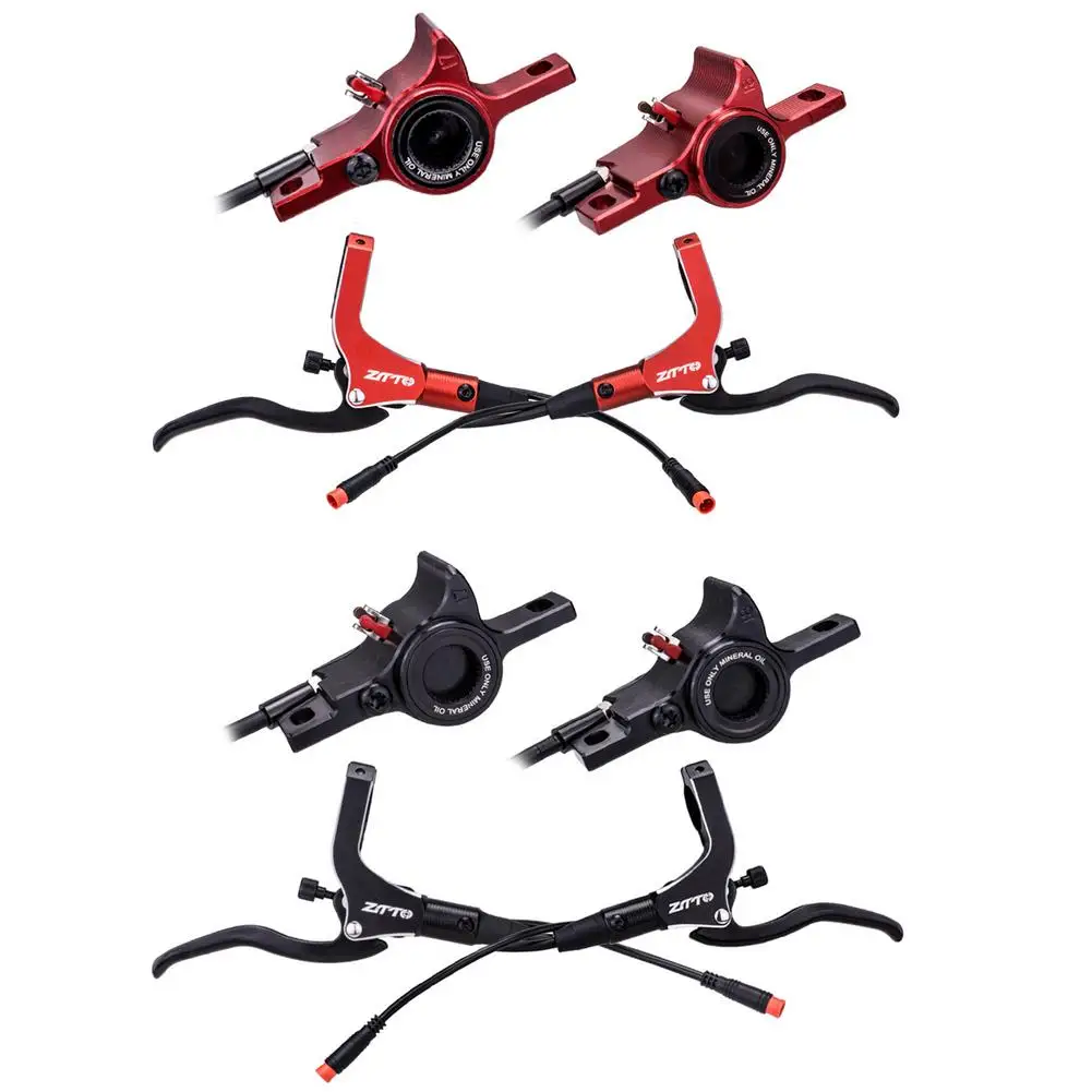 Bicycle Hydraulic Disc Brake Kit Bike Front Rear Lever Electric Vehicle Power Off Oil Brake Electric Scooter Disc Brake Lever