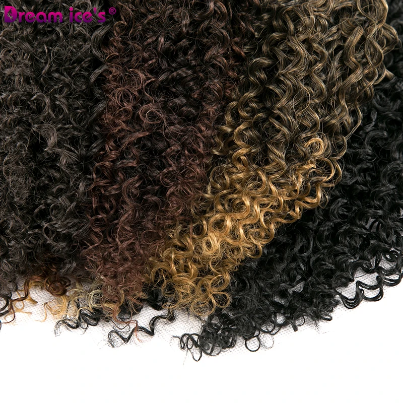 14inch Short Afro Kinky Curly Synthetic Ponytail African Wrap Drawstring Puff Pony Tail Clip in Hair Extensions For Black Women