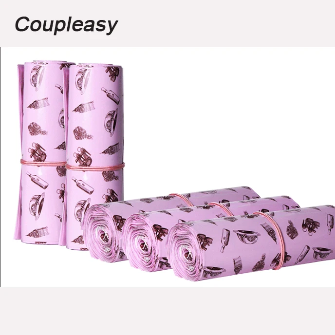 100Pcs Purple Pink Plastic Envelopes Waterproof Storage Pouches Logistics Courier Bags Clothes Packaging Bags Business Mailers