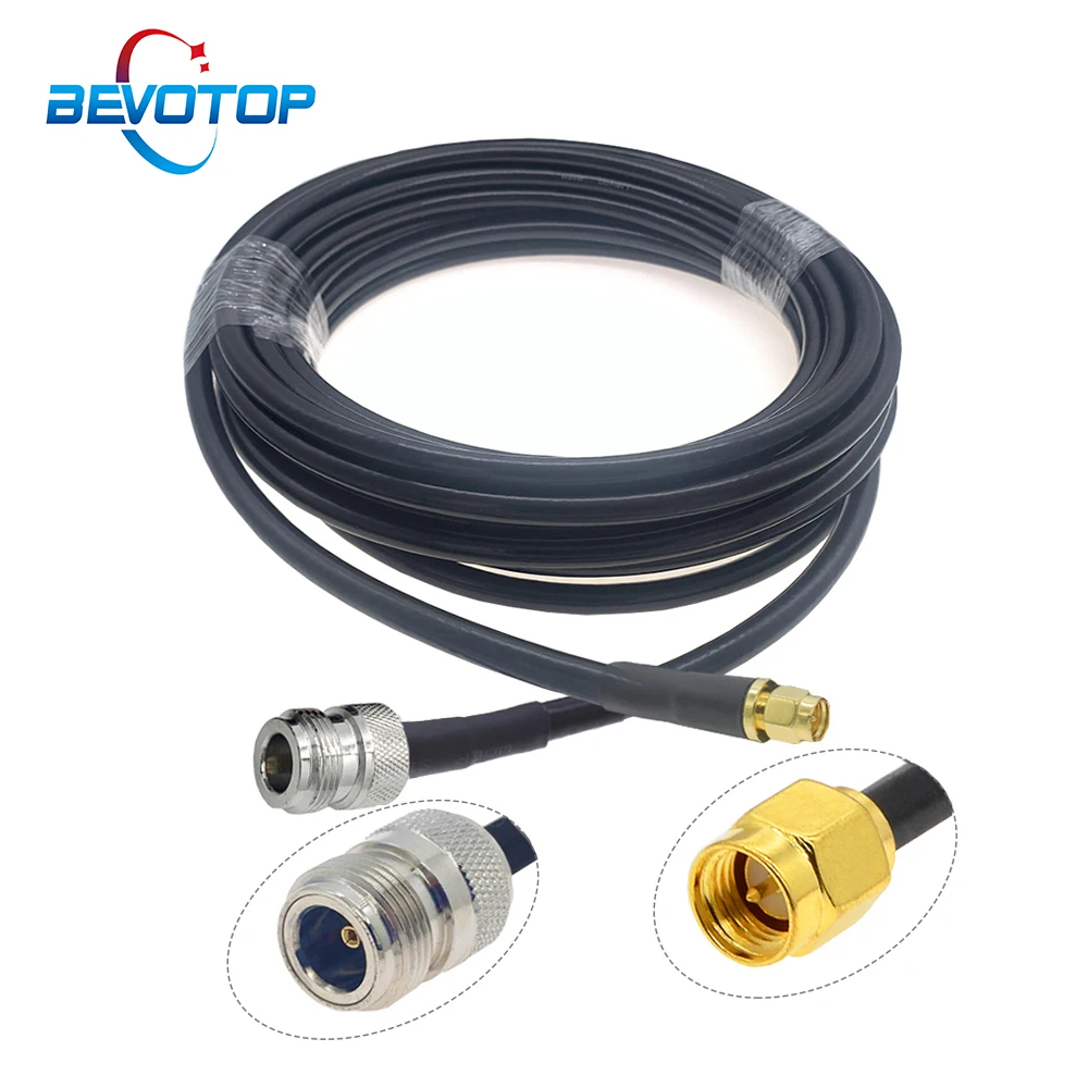 LMR240 Pigtail N Female to SMA Male Plug RF Adapter 50ohm 50-4 Cable RF Coaxial Jumper 4G 5G LTE Extension Cord 50CM~50M