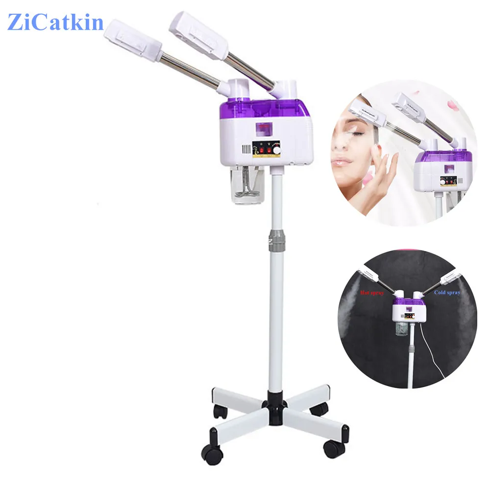 ZiCatkin-Quente e Frio Facial Steamer, Hidratante Profissional Da Pele, Poro Limpeza Profunda, Cuidados Com A Pele, Pulverizador De Névoa, Salão De