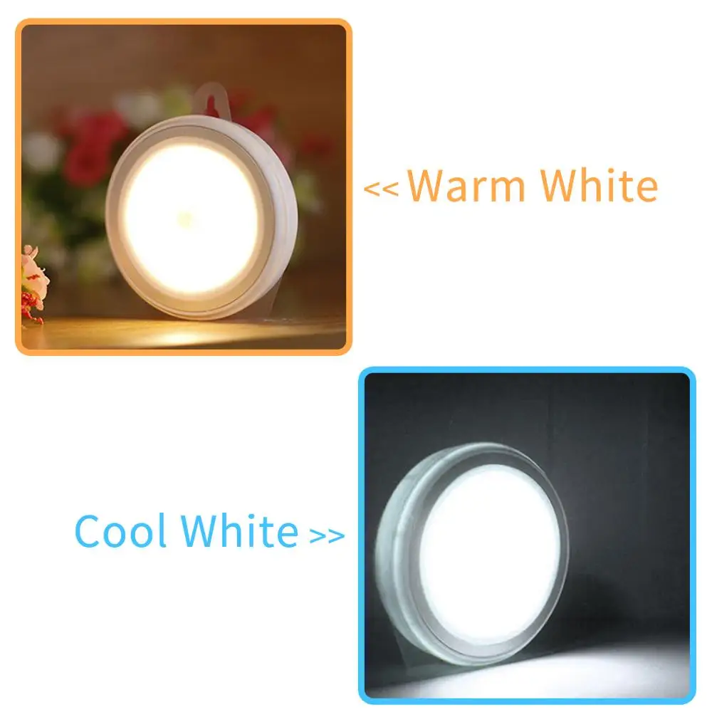 Round Touch Switch LED Night Light Home Lighting Lamp for Simple lighting 4.5V Novel LED Night Light Kids night lighting tools