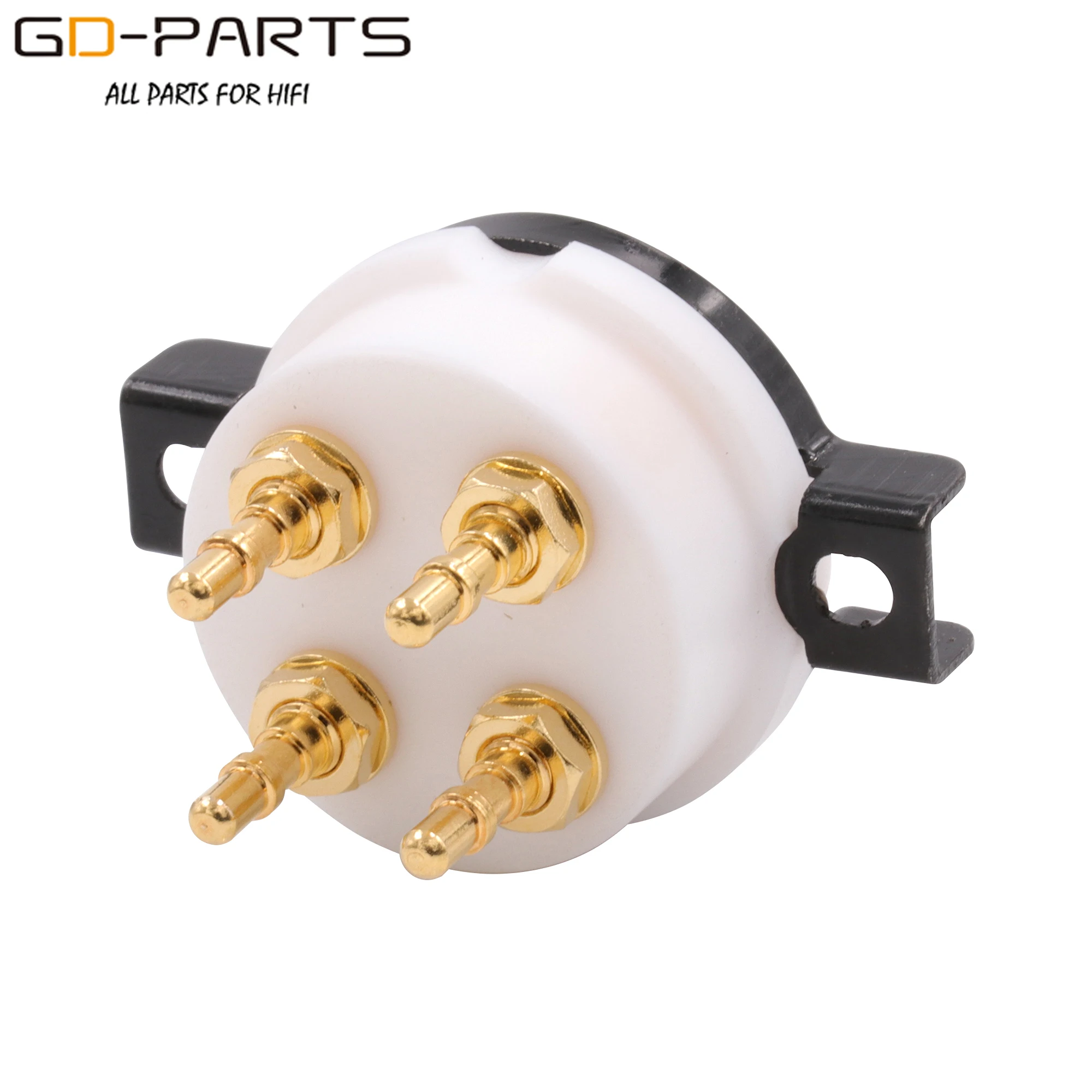 Douille de Tube sous vide en PTFE à 4 broches avec vis, pour 300B 2A3 45 50 5Z3 6A3 et WE101D/F 205D/E 216, etc., broches en laiton plaqué or 24K 2 pièces