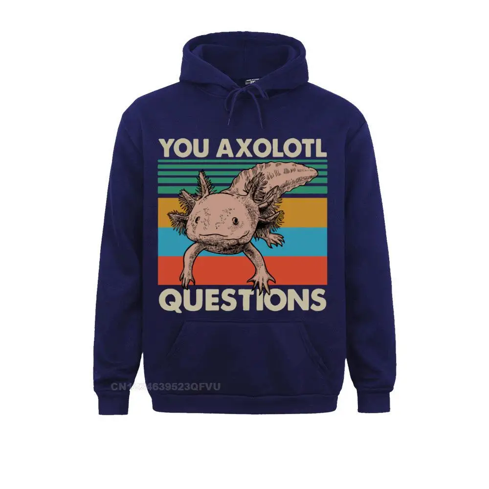 Sie Axolotl Fragen Tier Liebhaber Vintage Männer Camisas Hombre Hoodies Schwarz Männer Baumwolle Hoodie Humor Unisex Frauen Streetwear