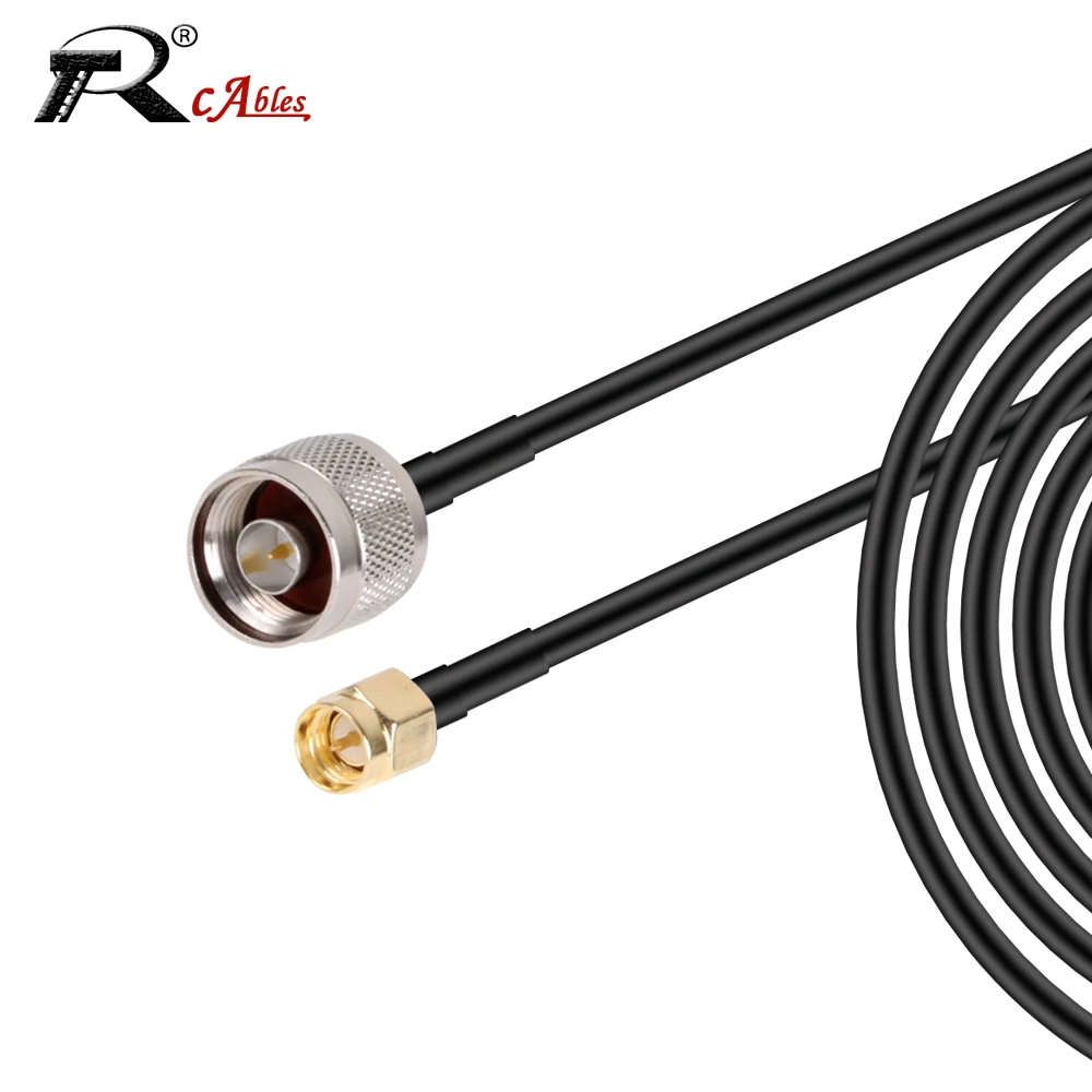1 SZTUK RG58 N Typ męski / żeński do wtyczki męskiej SMA Adapter RF Kabel koncentryczny Pigtail RG-58 Przedłużacz Zworka 15CM 30CM 50CM 1M