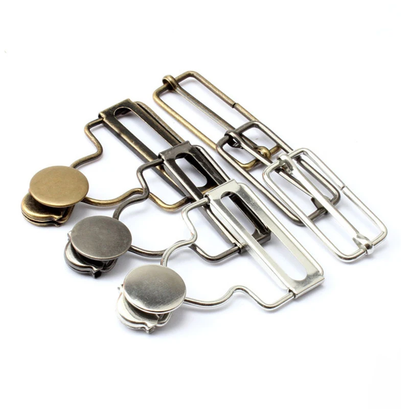Adjustable Strap with Buckle Overalls, Metal Hoist Buckle, Adjustment Hooks, Alloy Fastening for Suspender, 2Pcs