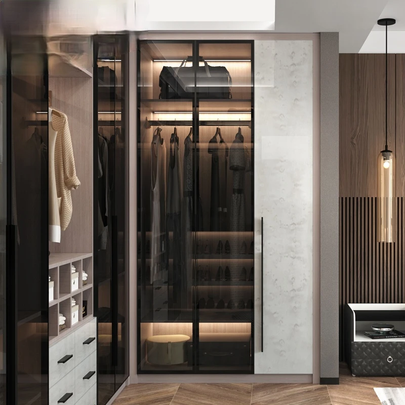 Wardrobe custom whole walk-in light luxury cloakroom cabinet bedroom combination home full house furniture