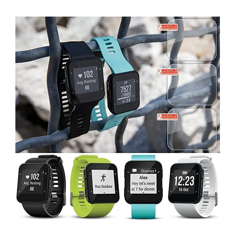 5PCS Smart Watch Screen Protector for Garmin Forerunner 35 Tempered Glass Anti-Scratch Protective Film