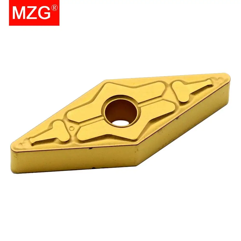 MZG 10PCS  VNMG 1604 04-TM ZC25 CNC Cutter Medium Finish Machining  Steel Processing Lathe Turning Carbide Inserts