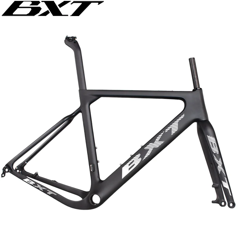 

Gravel 700C Carbon Bike Frame aero Thru Axle 142mm disc brake Carbon Bicycle Frames 160mm Disc Post mount cyclocross frameset