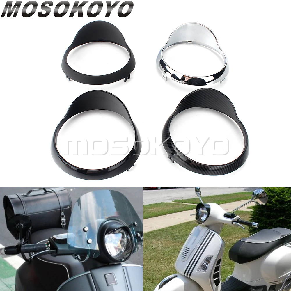 4 colors Motorcycle Headlight Cover Rim with ABS Light Blocking Visor Frame for GTS 300 250 200 150 GTS300 GTS250 2019 2020 2018