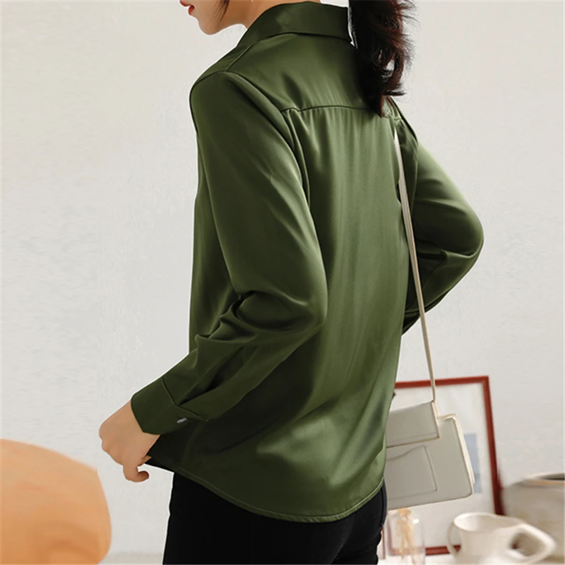 Korean Solid Women Blouses Casual Ladies Basic Cardigan Blouses Shirt Female Fashion Turn-down Collar Summer Shirts Blusas Mujer