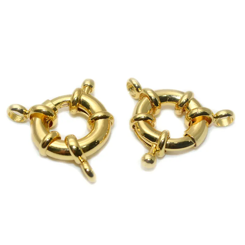 High Quality Snap Hook Real Gold Palting Jewelry Making Clasp Fashion Women Jewelry Making Findings 20pcs/lot