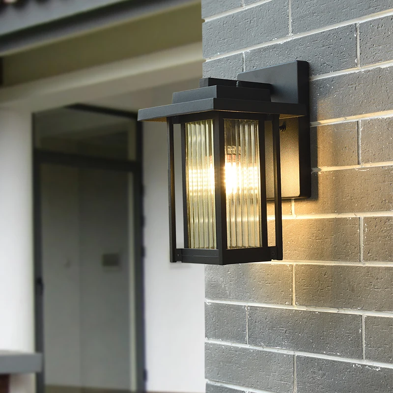 American retro Outdoor Waterproof Wall light Terrace Balcony Door Exterior Wall Simple Courtyard Lamp Outdoor Corridor Wall Lamp