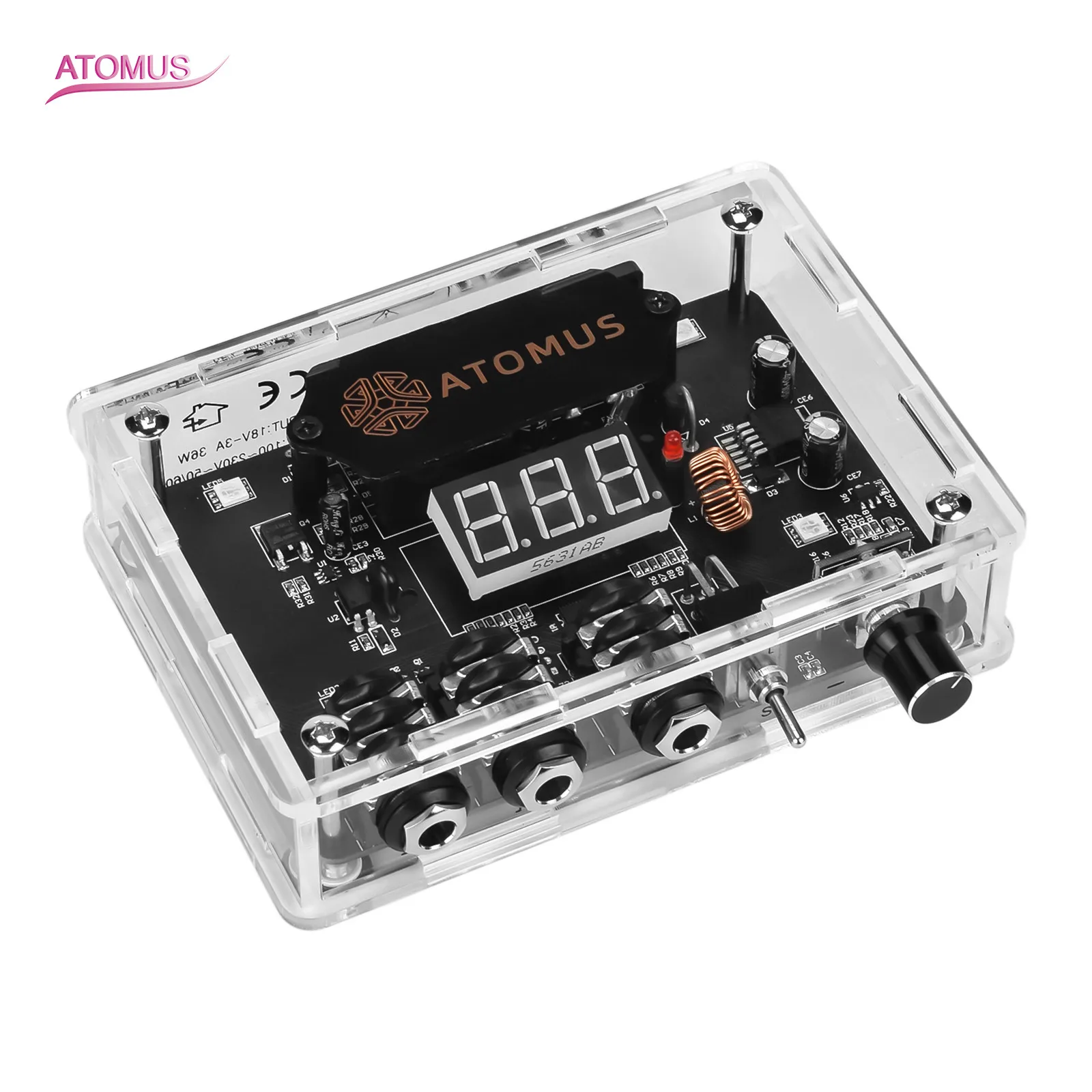 ATOMUS Professional 3A LED Tattoo Power Supply with Voltage Colorful Change for Coil And Rotary Tattoo Pen Gun Machines