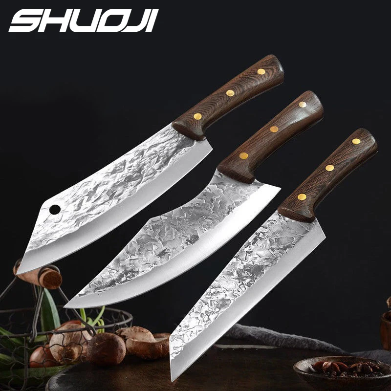 Forged Boning Knife Butcher Knife Kitchen Stainless Steel 5Cr15mov Meat  Knife Serbian Chef Slicing Cutter Knife Cooking Tools