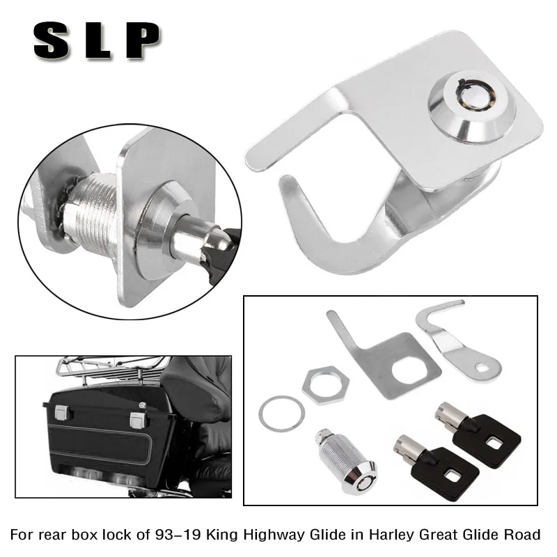 The old tail box lock of motorcycle is applicable to the tail box lock edge box lock accessories of Harley gliding Road King 93-