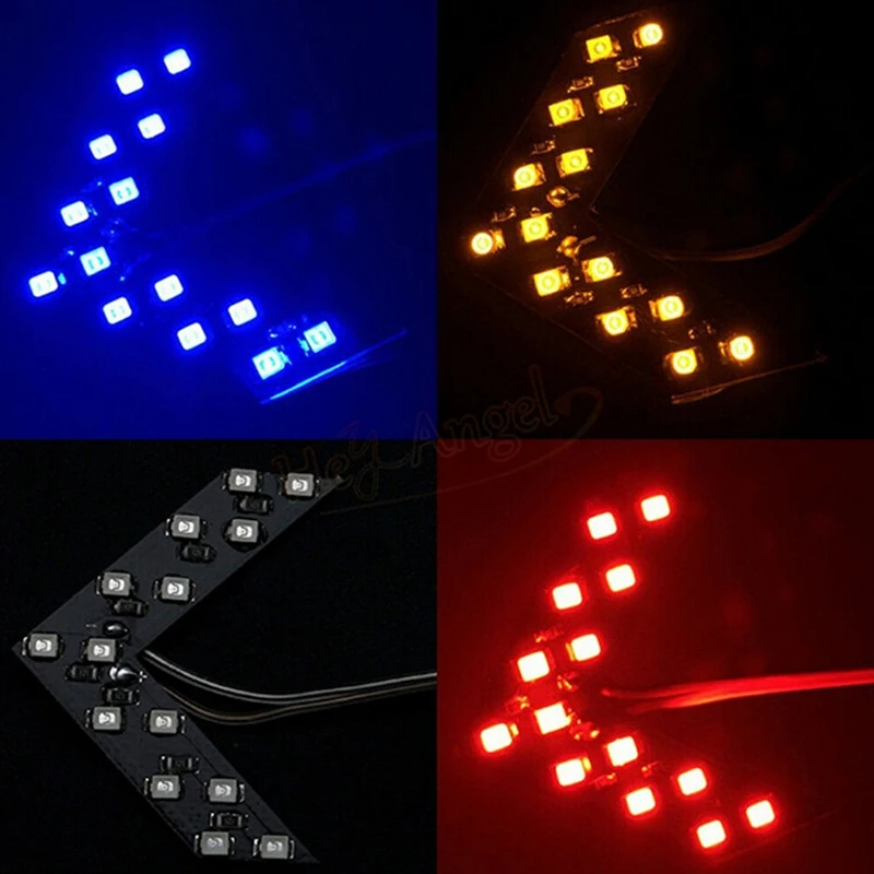 

1pcs 14 SMD Arrow Panel LED Turning Light For Car Auto Rear View Mirror Indicator Turn Signal Lamp