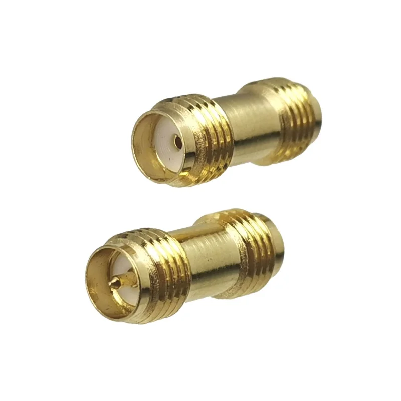 1pcs Connector Adapter SMA RP-SMA naar SMA RPSMA Stekker & Vrouwelijke Jack Rechte RF Coaxiale Converter Nieuwe Messing FJP-820