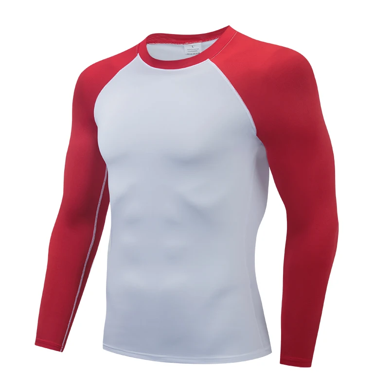 Dry Fit Compression Shirt Men Rashgard Fitness Long Sleeve Running Shirt Man Gym T Shirt Football Jersey Sportswear Sport Tights