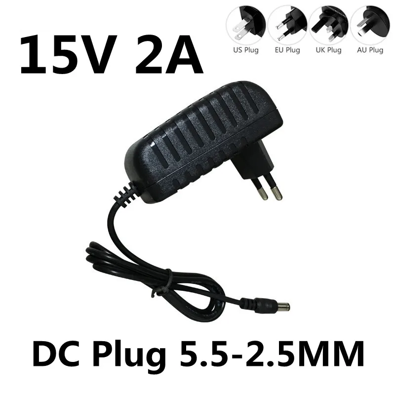 15V 2A 2000MA AC DC Adapter Power Supply Charger 15 V Volt For Marshall Stockwell Portable Bluetooth Speaker