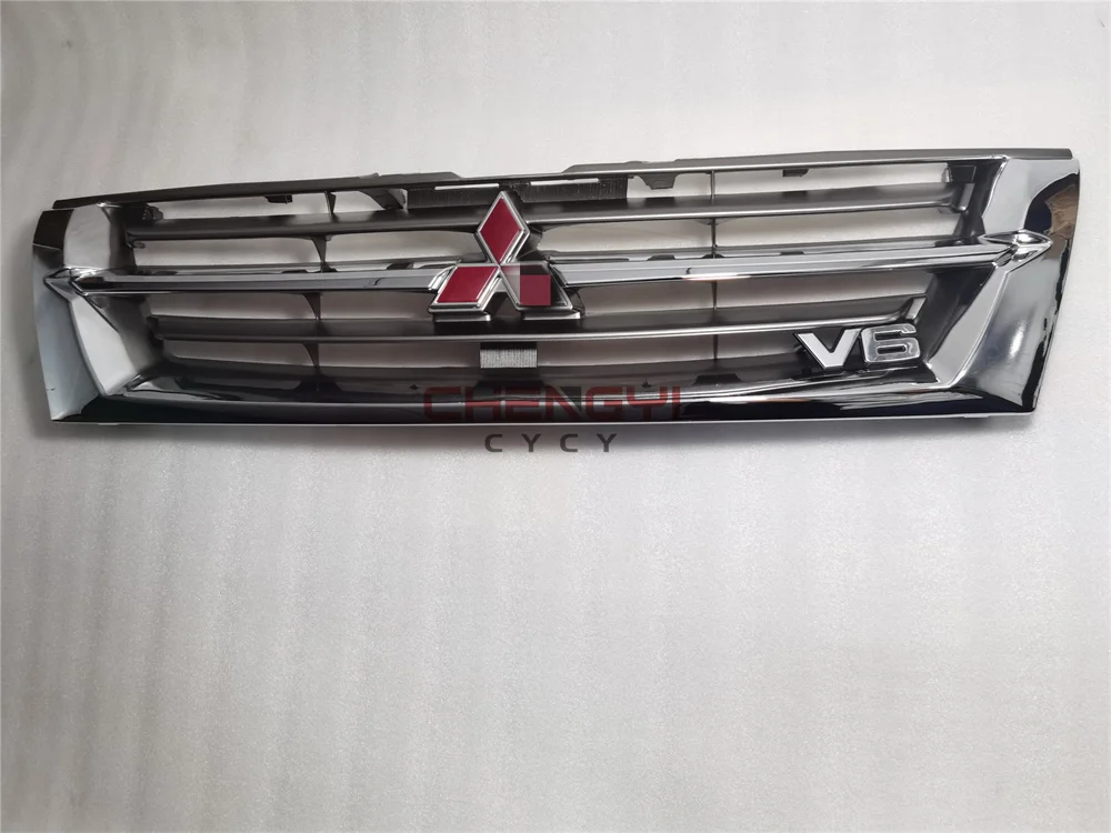 Front Bumper Grille For Mitsubishi PAJERO V73 V75 V77 Bumper Net For Montero Old 2000-2002 Chrome MR387982