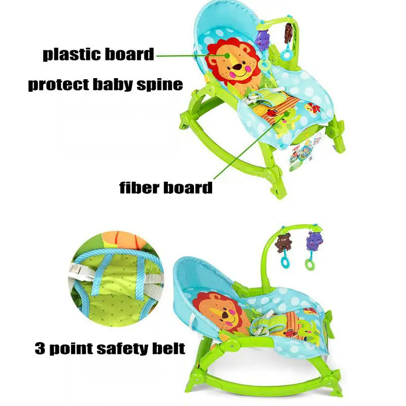 Chaise à bascule pliante pour nouveau-né, pour apaiser le sommeil du bébé, peut s\'asseoir, peut s\'allonger, berceau, avec musique