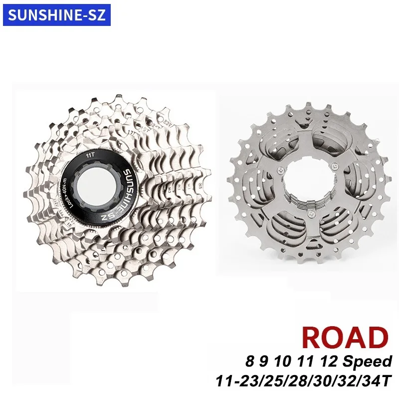 Road Bike Cassette  8 9 10 11 12 Speed 11-23T/25T/28T/30T/32T/34/36T Bicycle Freewheel Bike Flywheel  Sprocket For SRAM SHIMANO