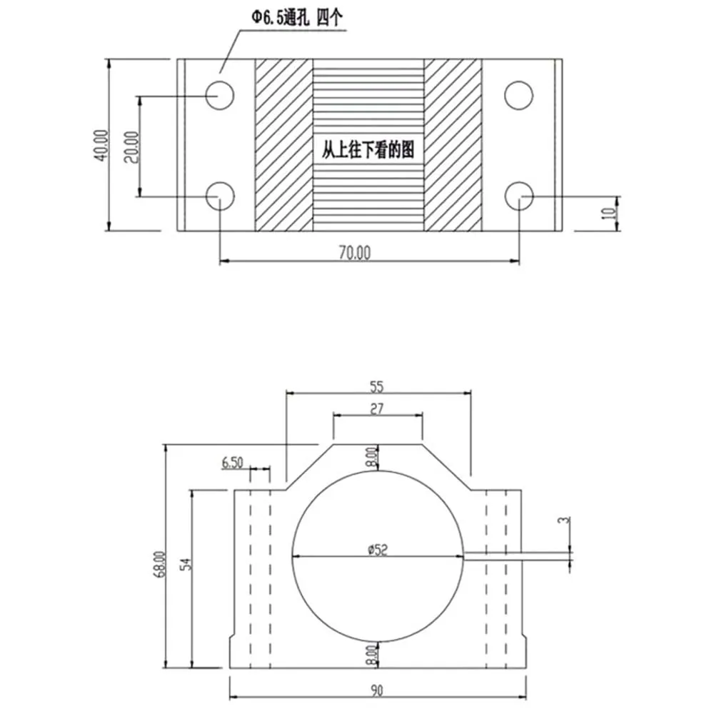 Air Cooled Spindle 200W 24VDC 10000RPM Air Cooled Spindle Motor CNC 200W Spindle Motor + Clamp for CNC DIY Machine