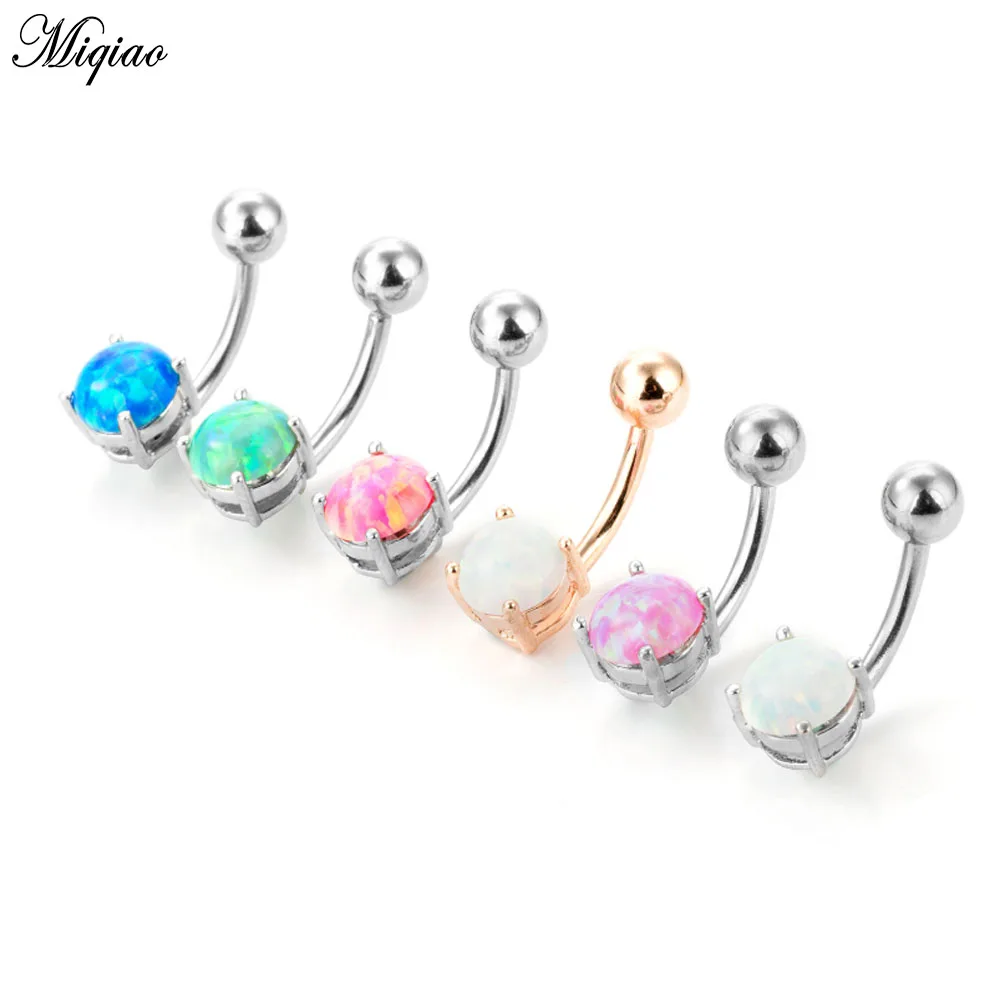 

Miqiao 1 Pcs Body Piercing Jewelry Stainless Steel Navel Nail Navel Ring Hot Selling Belly Rings