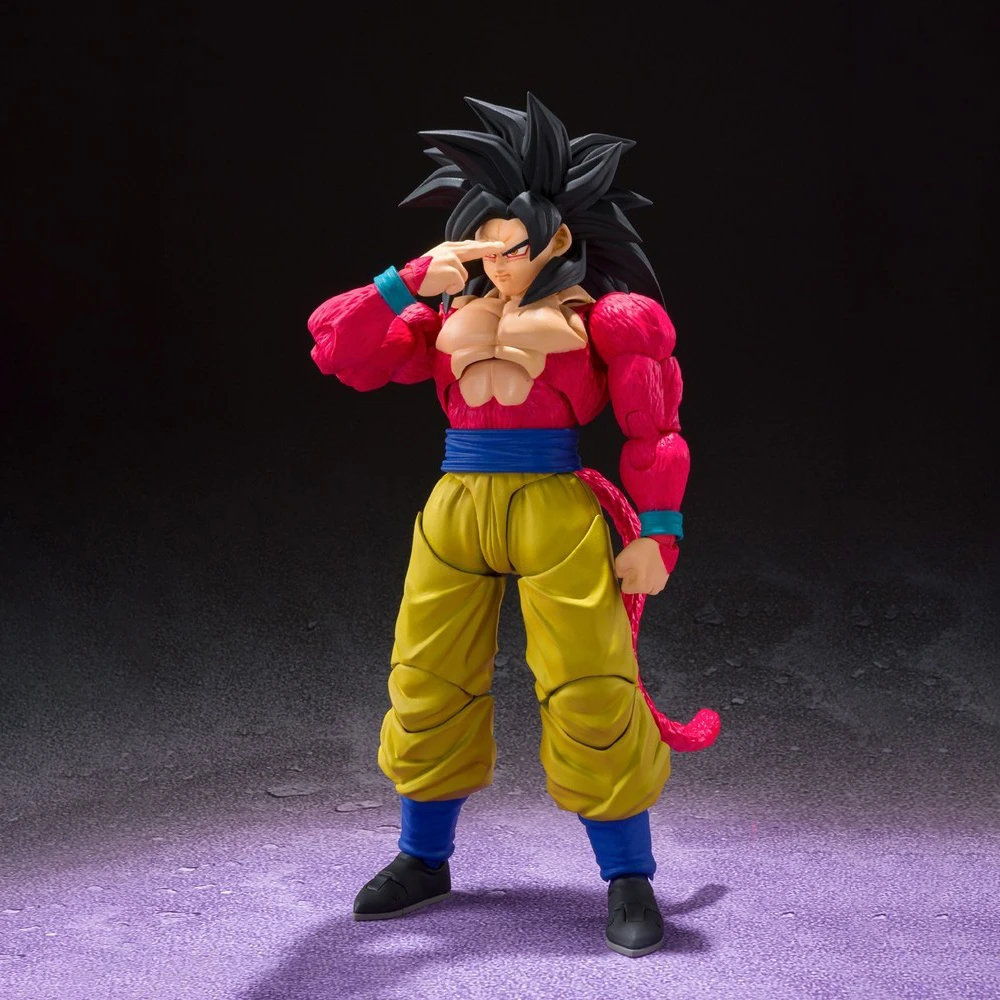 BANDAI SHF Dragon Ball Gt Super Saiyan 4 Goku Ten Times Ka Me Ha Me Ha Shfiguarts Action Anime Figure Collectible Model Toys