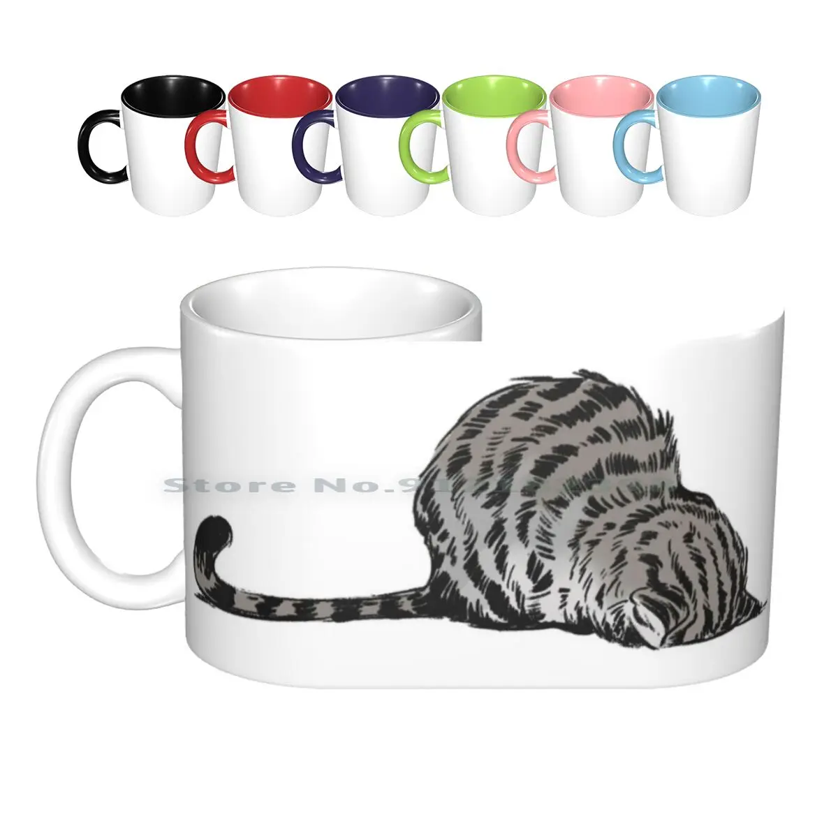 Mondays Ceramic Mugs Coffee Cups Milk Tea Mug Cat Kitty Monday Work Hardday Badday Humor Laugh Funny Animals Pets Creative