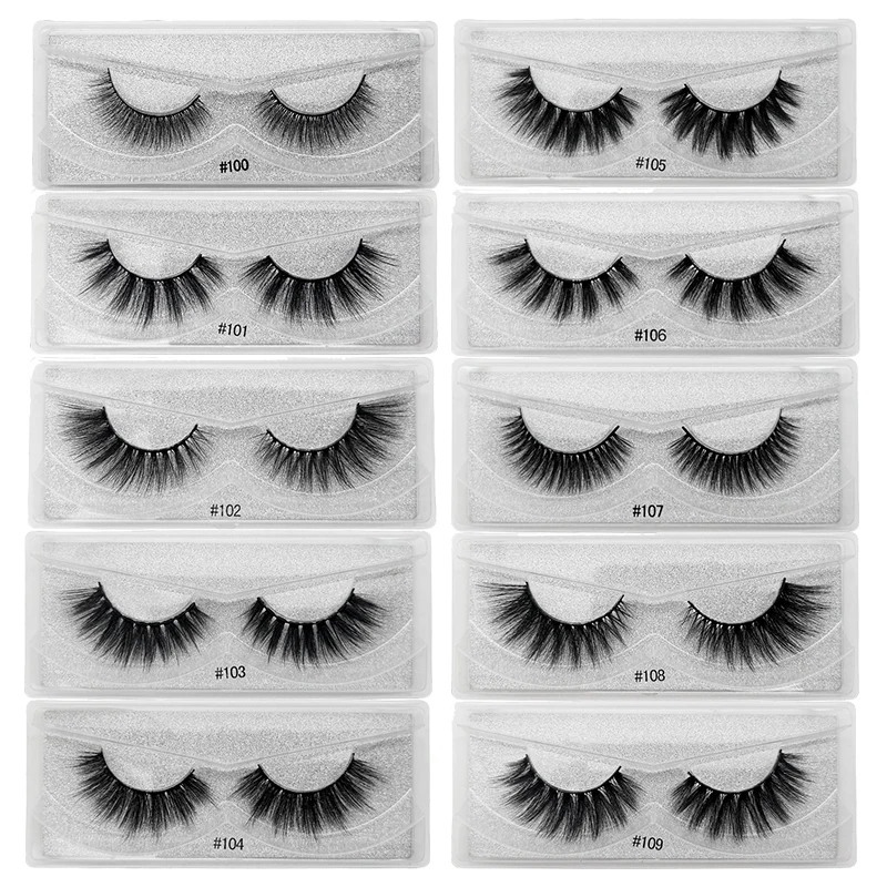 10 Pair Faux Mink Eyelashes Bulk Wholesale Natural Long False Eyelash Extension 3d Lashes Fluffy Soft Fake Cilios Makeup Tools