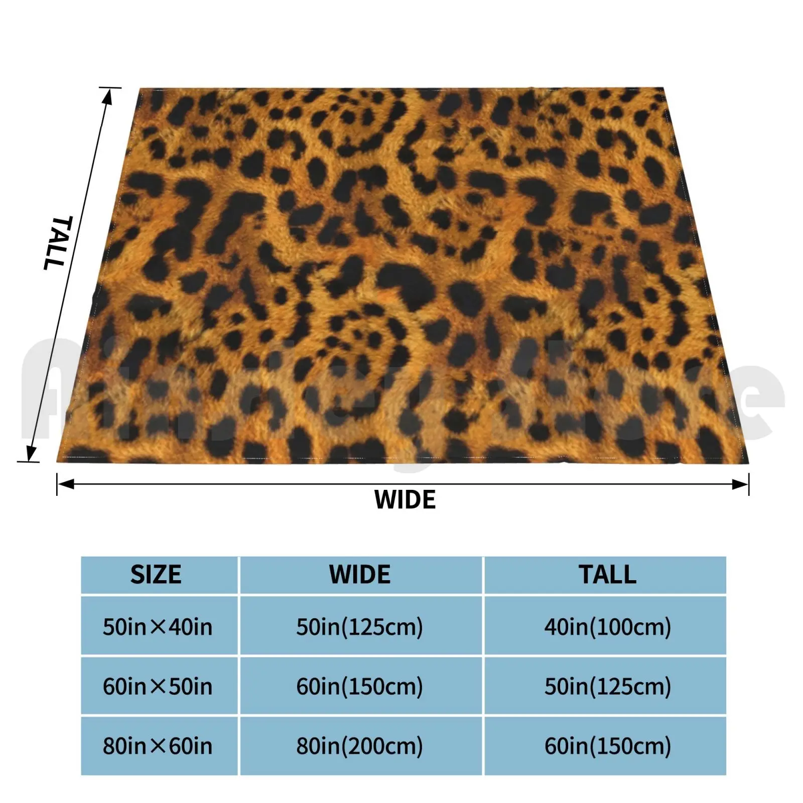 Brown Leopard Skin Print Blanket Fashion Custom Brown Leopard Skin Brown Leopard Spots Leopard Brown Animal Skin