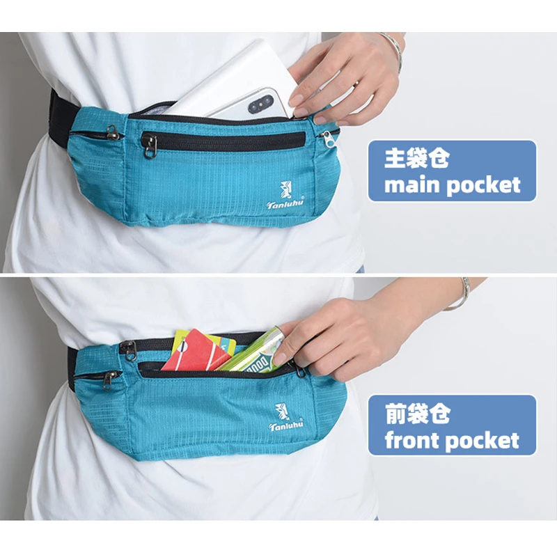 Cycling Running Hiking Travel Multifunctional Sports Pocket Mini Fanny Pack Portable Chest Waist Pack Waterproof Phone Belt Bag