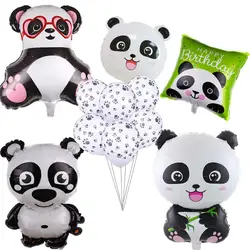 Cartoon Panda Foil Balloons Cartoon Animal ballon Panda Balloon Birthday Party Decoration Globos Kid Toy helium babyshow supplie