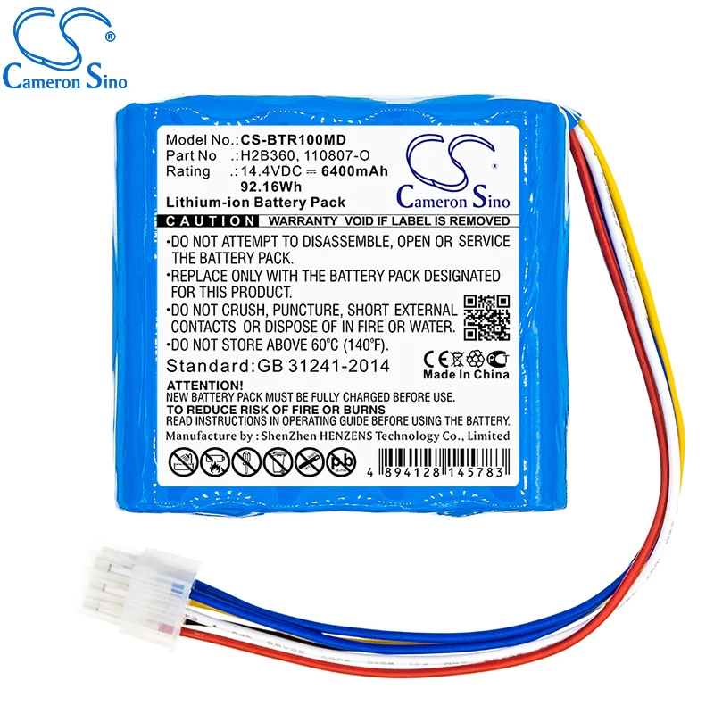 Camera Onsino-Batería de repuesto para IMT Medical Bellavista 1000, 030.811.020 mAh/92.16Wh, color azul, 6400