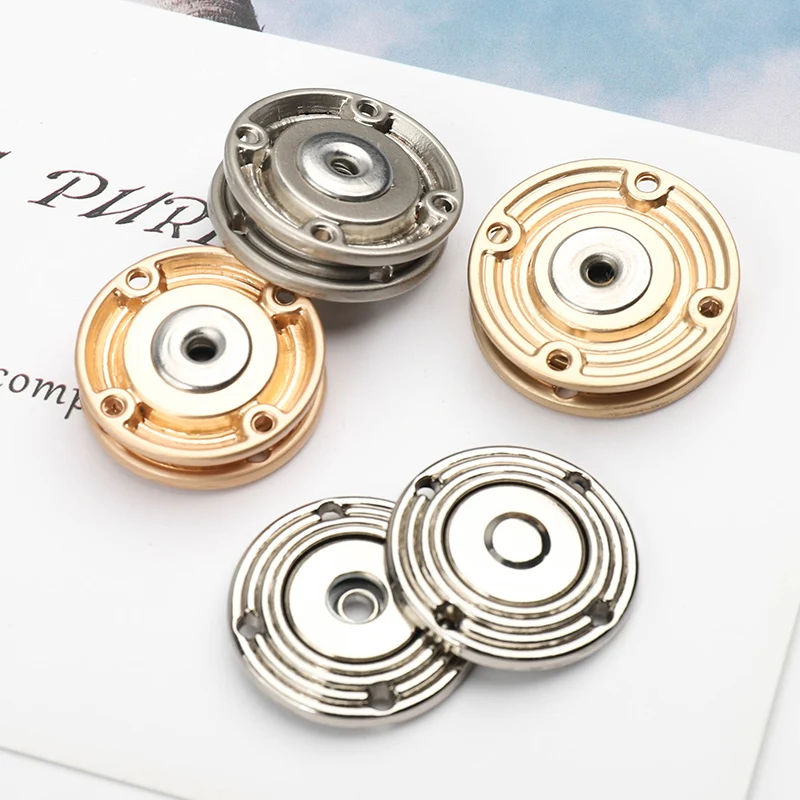 5 Pcs 23/25mm Magnetic Snaps Purse handbag Clasp Quality Metal Button DIY Bag Craft