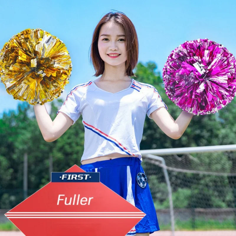 New Game Pom Poms Double Hole Handle Cheerleading Cheering Ball Sports Match Vocal Dance Party Concert Decor Club Supplies