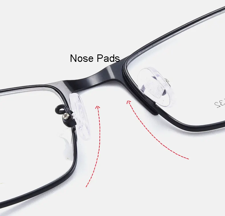 Vollrand Legierung Rahmen Gläser Für Mann Business Stil Quadratische Form Upsale Ultra Licht Myopie Brille – Detail 7