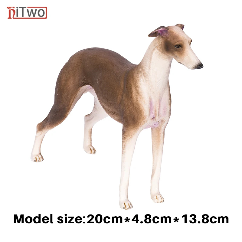 HiTwo Hot Toys  Pet Dog Greyhound Simulation Animal Model  Action & Toy Figures Classic Toys For Children Gift Collection