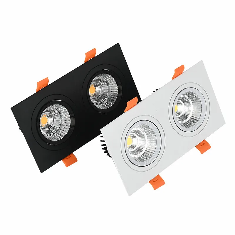 

High Quality LED COB Recessed Square Downlight 6W 10W 20W 60W LED Spot Lamp Dimming Rotating Ceiling Lamp Home Decor AC85-265V