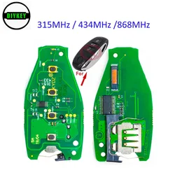 DIYKEY Smart Remote Board 3 przycisk 315MHz / 433MHZ / 868MHz PCF7953 Chip dla VW Touareg 2010 2011 2012 2013 2014