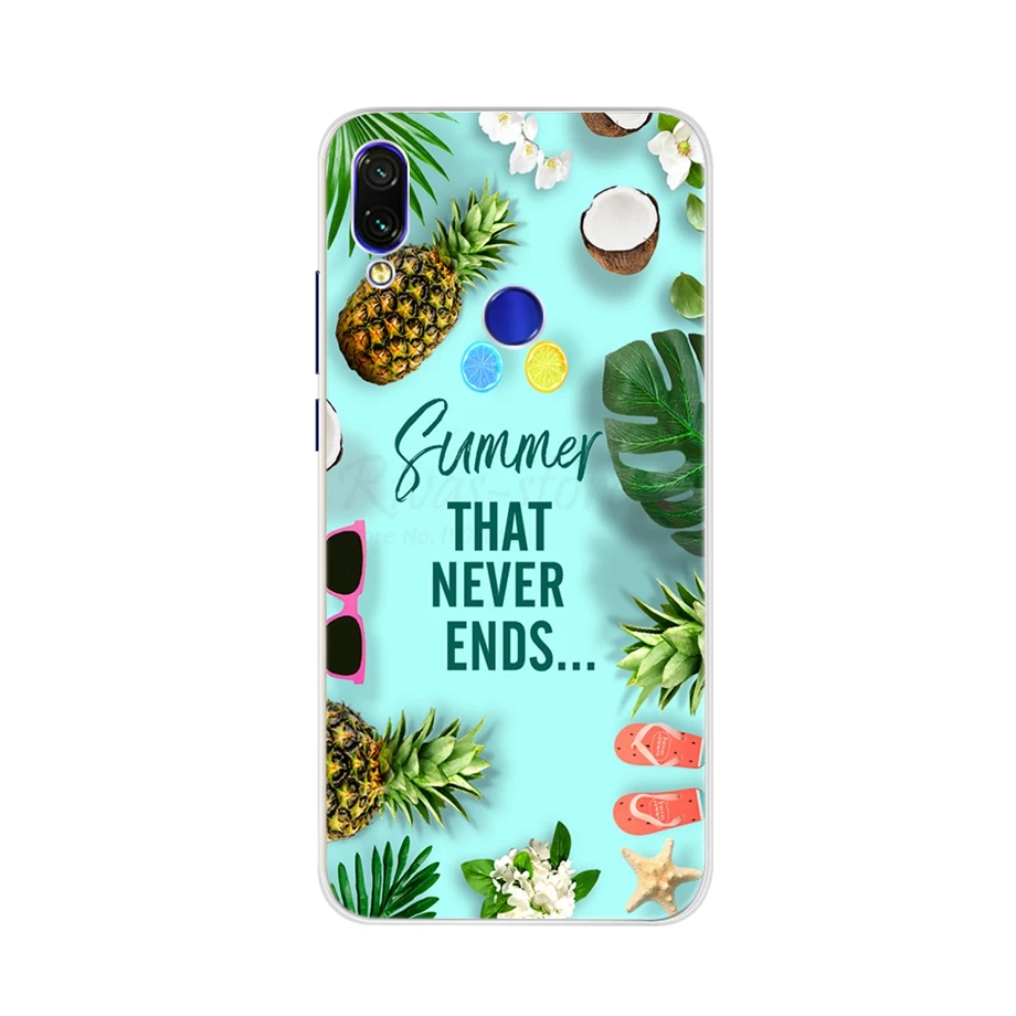 Fashion Flowers Silicone Case For Xiaomi Redmi 7 Phone Case For xiaomi Redmi Note 7 S2 Note 5 Pro 5a Prime Cover Bumper Cases