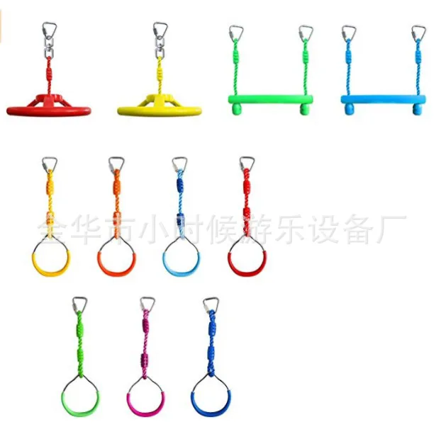 Kids Fitness Rings Climbing Game Toy Outdoor Training Activity Safe Sports Rope Swing Hanging Rings Children Climbing Equipment