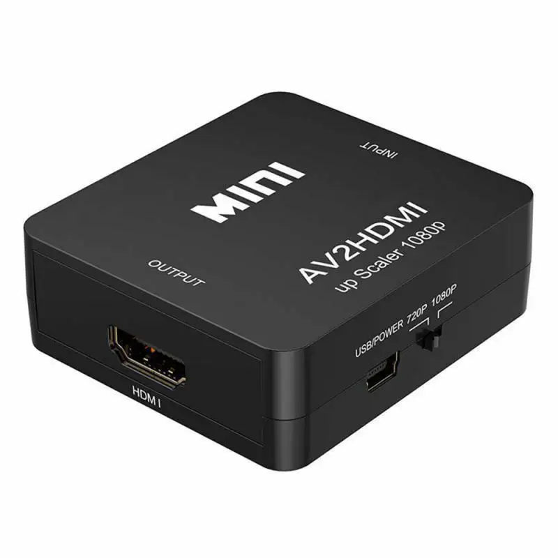 720/1080P Mini AV to HDMI Converter AV Composite Adapter RCA to HDMI HD Video Converter for PC /HDTV /Monitor