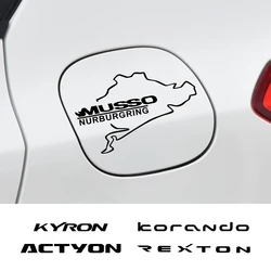 For SsangYong Actyon Korando Kyron Musso Rexton Tivoli Car Fuel Tank Cap Stickers Auto Decor Vinyl PVC Decal Sport Accessories